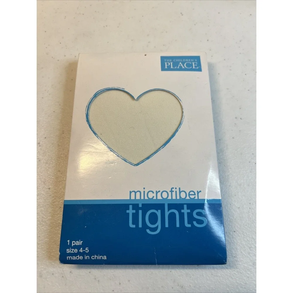 The Children's Place Girls Size 4-5 Microfiber White Tights New